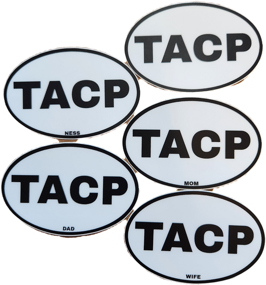TACP Oval Stickers